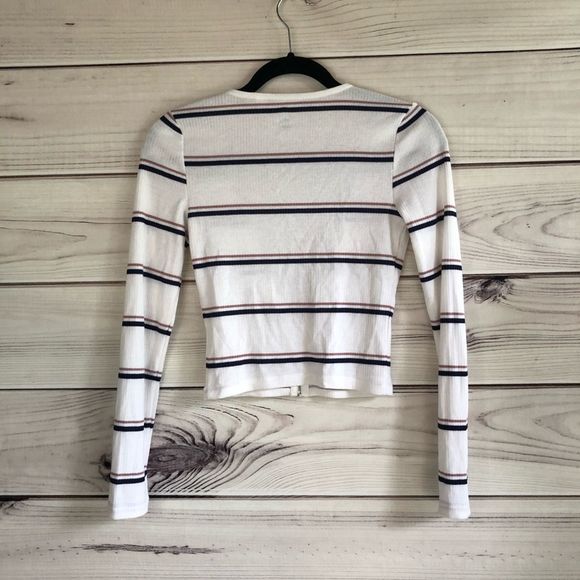 PacSun Me to We Zoey Zip-Up Striped Long Sleeve - Picture 5 of 5
